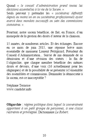 une page du livre sur la sacem 